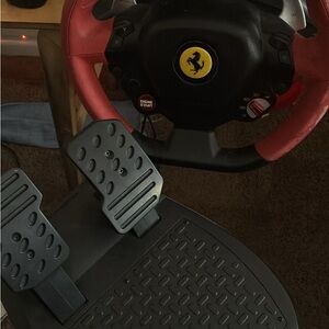 Ferrari Gaming Wheel with Red and Black Accents